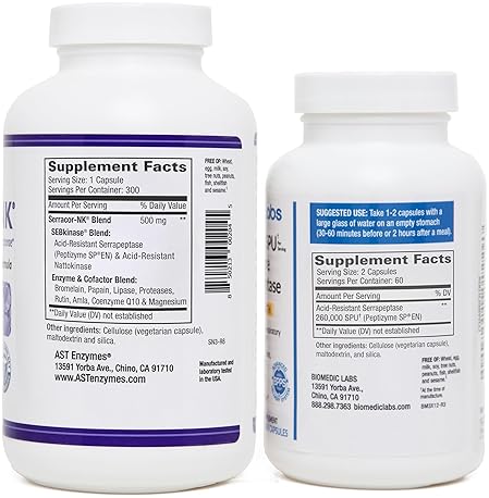 Serrapeptase Scar Tissue Bundle - Acid-Resistant Enzyme Combo
