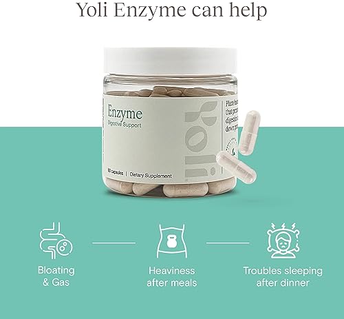 Yoli® Digestive Enzymes for Gut Health - Digestion Supplement, 60 Count