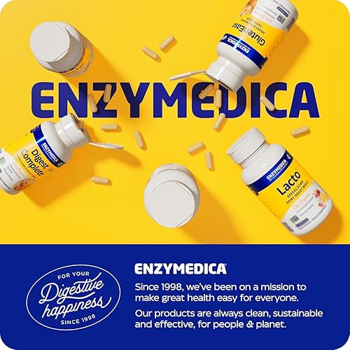 Enzymedica SerraGold Enzyme Supplement - Supports Respiratory, Heart & Immune Health - 60 Count