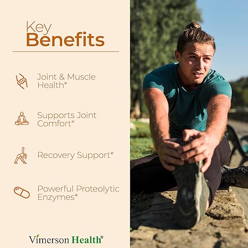 Vimerson Health Proteolytic Enzyme Joint Support Supplement for Digestion & Recovery - 60 Capsules