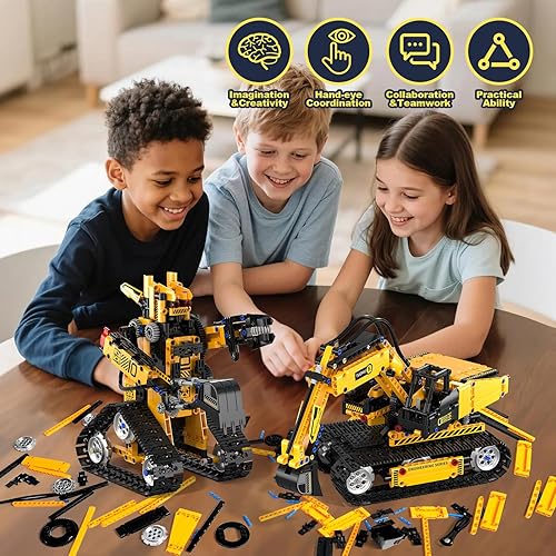 Shantou city STEM Robot Building Kit with Remote Control Excavator - Educational Coding Toys for Kids 6-12+