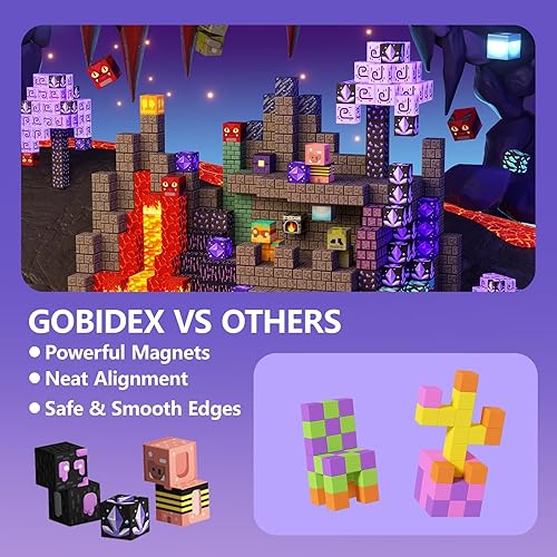 Shenzhen GobiDex 200-Piece Magnetic Building Blocks Set for Kids 3+, STEM Toy Gift for Boys and Girls, Magnet Construction Game