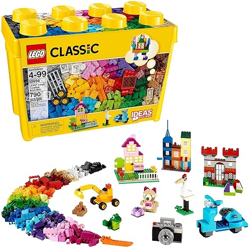 LEGO Classic Large Creative Brick Box 10698 Building Toy Set - Interactive Toy for Kids