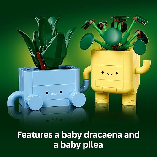 LEGO Botanicals Happy Plants Building Set - Bedroom Decor for Kids & Adults - Ideal Gift - Ages 9+ - 10349