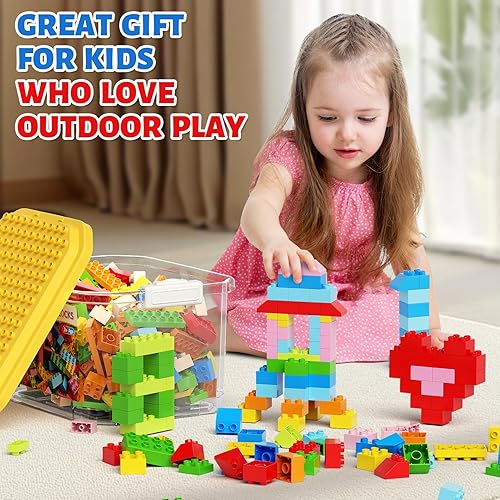 Burgkidz 150-Piece Jumbo Building Blocks Set with Storage Box - STEM Educational Toys for Toddlers 3+ Years