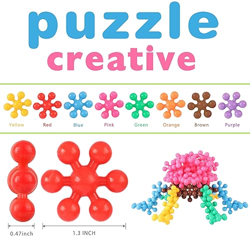 TOMYOU 200-Piece Building Blocks STEM Toy Set for Kids, Safe Plastic Educational Discs, Ages 3+, Boys & Girls
