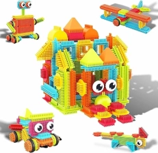 PicassoTiles 120-Piece Hedgehog Building Blocks Toy Set for Kids Age 3+ - Educational STEAM Development Playset