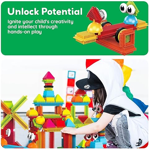PicassoTiles 120-Piece Hedgehog Building Blocks Toy Set for Kids Age 3+ - Educational STEAM Development Playset