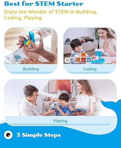 WhalesBot A1 Coding Toy for Kids | Building Block Robot | STEM Toy with Magnetic Controller | Screen-Free Coding | Ages 3-6