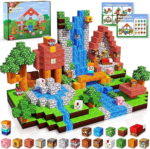 Goodyking Magnetic Building Blocks Set | 100-Piece STEM Toy for Ages 3-10, Montessori Stacking Game, Sensory Tiles, Kids Construction Toy