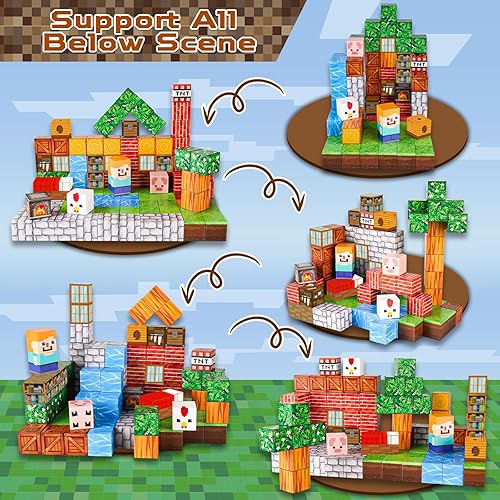 Goodyking Magnetic Building Blocks Set | 100-Piece STEM Toy for Ages 3-10, Montessori Stacking Game, Sensory Tiles, Kids Construction Toy