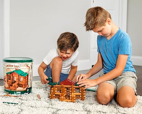 Vintage Lincoln Logs 100th Anniversary Collectible Tin Set