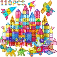 Jiaxin Jasonwell Magnetic Tiles Building Blocks Set | Educational STEM Toy for Kids 3-10 Years | Gift Idea