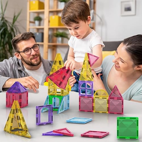 Jiaxin Jasonwell Magnetic Tiles Building Blocks Set | Educational STEM Toy for Kids 3-10 Years | Gift Idea