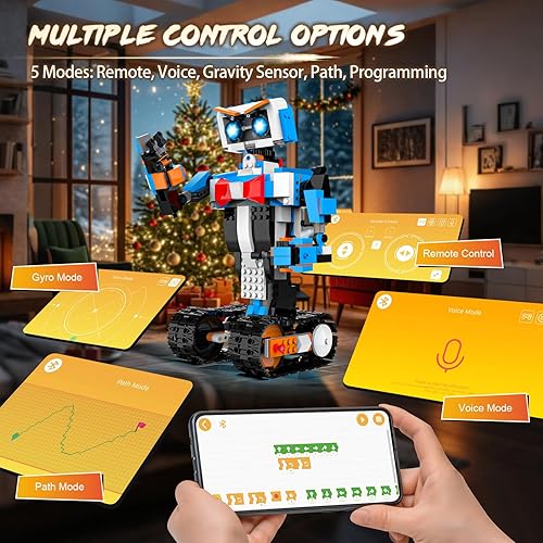 GUANGDONG STEM Robot Building Toy for Kids 8-12, App Control, Rechargeable, 635pcs