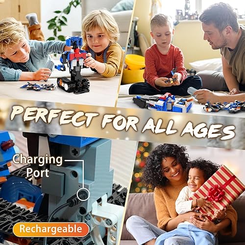 GUANGDONG STEM Robot Building Toy for Kids 8-12, App Control, Rechargeable, 635pcs