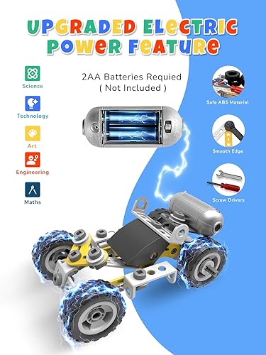 Shantou Chenghaı Electric STEM Building Toy Set for Boys 4-8: Educational Racing Science Kit, Creative Gift for Ages 5-10