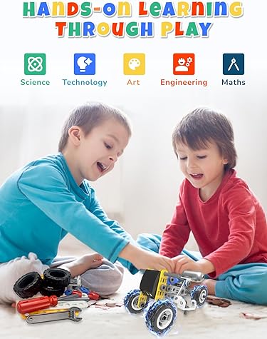 Shantou Chenghaı Electric STEM Building Toy Set for Boys 4-8: Educational Racing Science Kit, Creative Gift for Ages 5-10