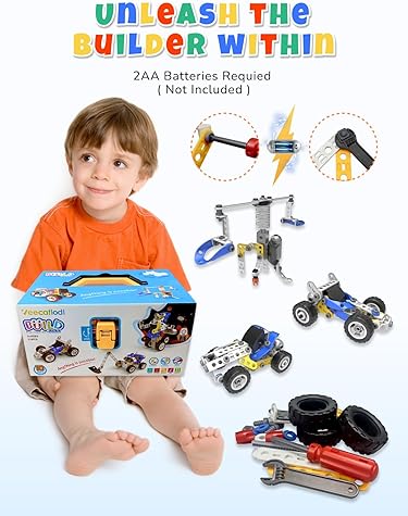 Shantou Chenghaı Electric STEM Building Toy Set for Boys 4-8: Educational Racing Science Kit, Creative Gift for Ages 5-10