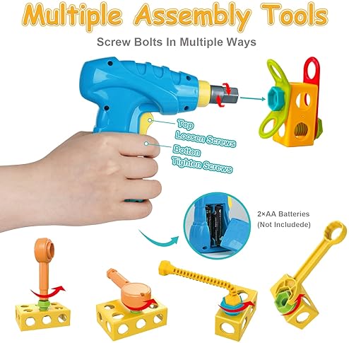 Basytodio 199-Piece STEM Building Blocks Toy Set for Ages 3-8, Educational Gift for Boys and Girls, Construction Games