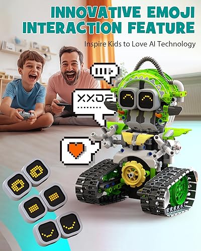 Opmind STEM AI Robot Building Set | 5in1, 478Pcs | Coding Educational Toy for Kids 6-12 | Remote Control"