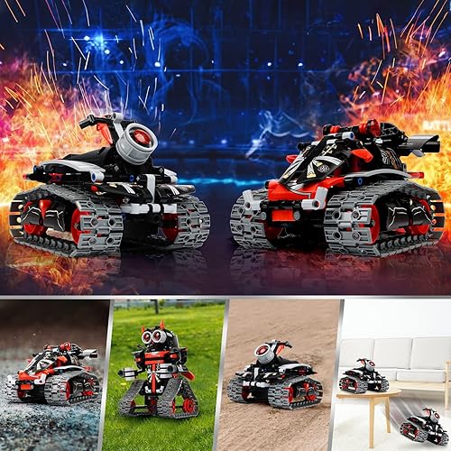 BEMITON STEM Robot Building Toy with Remote Control Car Coding Set - Educational Robotics Kit for Kids 6-12