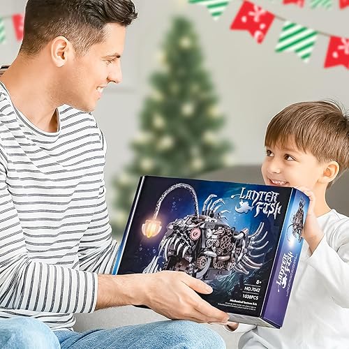 XITALAXU Ocean Animal Mechanical Fish Building Set - STEM Gift for Teens 8-14 (1038PCS)