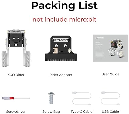 EF ELECFREAKS Micro:bit XGO Rider Kit: Self-Balancing Robot with IMU & Brushless Motor