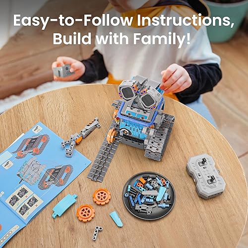 Sillbird Robot Building Kit with Remote Control - STEM Gifts for Kids Age 8-12, Coding Robotics Toy Set, Buildable 5-in-1 Models