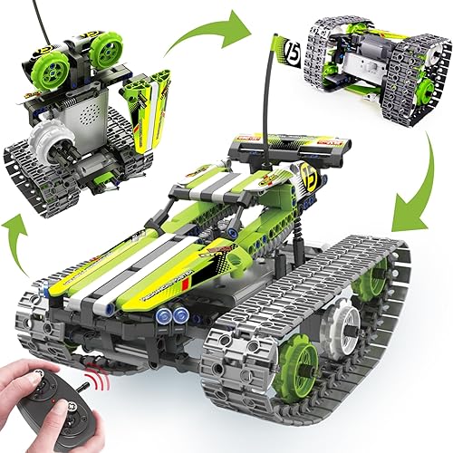 QİHUİ BIRANCO Remote Control Stunt Racer Building Kit - RC Car STEM Toy for Kids 8-12 Years (353 Pcs)