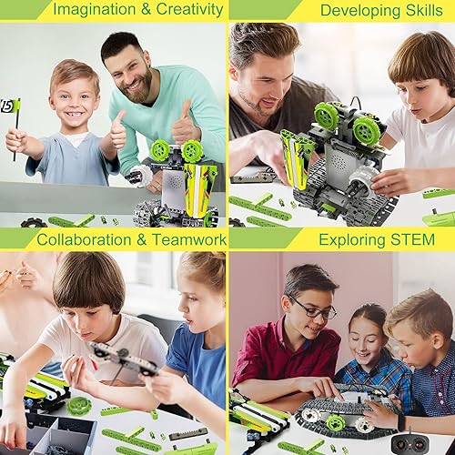 QİHUİ BIRANCO Remote Control Stunt Racer Building Kit - RC Car STEM Toy for Kids 8-12 Years (353 Pcs)