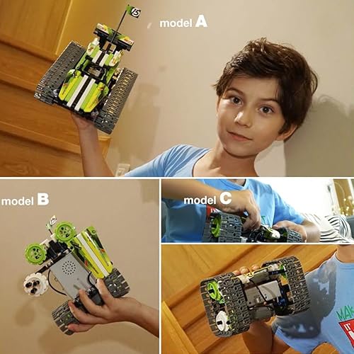 QİHUİ BIRANCO Remote Control Stunt Racer Building Kit - RC Car STEM Toy for Kids 8-12 Years (353 Pcs)