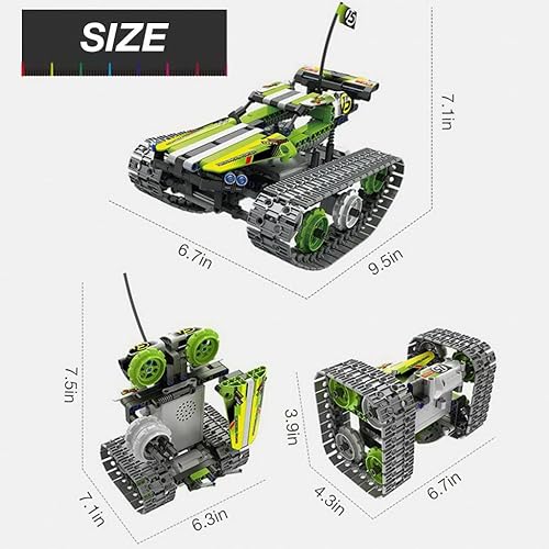 QİHUİ BIRANCO Remote Control Stunt Racer Building Kit - RC Car STEM Toy for Kids 8-12 Years (353 Pcs)