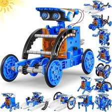 Bottleboom STEM 13-in-1 Solar Power Robotics Toy Kit for Boys 8-12 Years - Educational Science Building Set for Kids