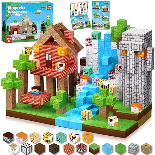 ToyUnited 150-Piece Magnetic Building Blocks Set - STEM Montessori Toys for Kids Ages 3-8, Easter Birthday Gift