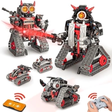 Opmind STEM RC Robot Building Kit - 5-in-1 Samurai/Ninja Blocks - 419 Pcs - DIY Science Toy Gift - Ages 6-12+