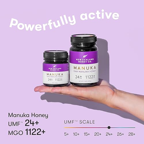 New Zealand Honey UMF 24+ / MGO 1122+ Raw Manuka Honey - UMF Certified, 8.8oz