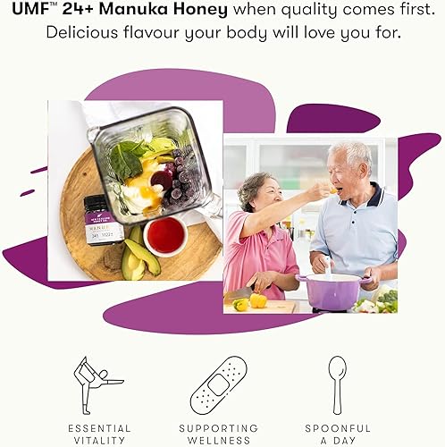 New Zealand Honey UMF 24+ / MGO 1122+ Raw Manuka Honey - UMF Certified, 8.8oz