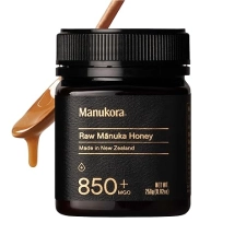 Manukora Raw Manuka Honey MGO 850+ from New Zealand - 250g for Daily Digestive & Immune Support