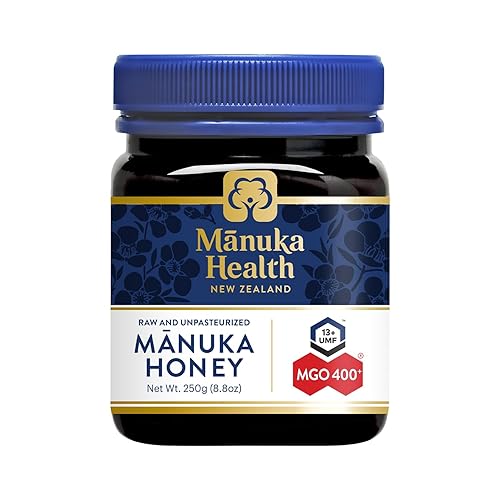 Manuka Health UMF 13+/MGO 400+ Manuka Honey - 250g (8.8oz) - Authentic Raw Superfood from New Zealand