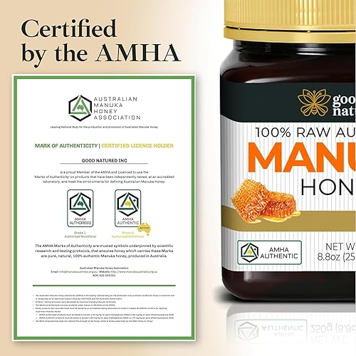 Good Natured High Grade Raw Manuka Honey MGO 850+ - AMHA Certified, Lab-Tested, Non-GMO, BPA-Free - 8.8 oz