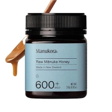 Manukora Raw Manuka Honey MGO 600+ - Non-GMO, Monofloral, Traceable, Immune Support - 250g