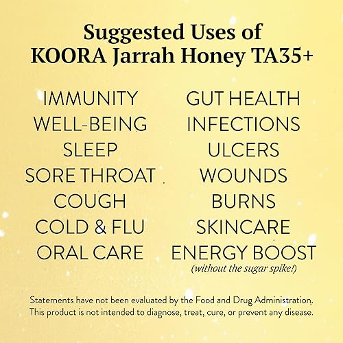 KOORA Jarrah Honey TA 35+ (MGO 2000+) - Immune Support, Low GI, Raw 8.8 oz