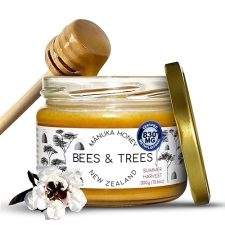 Manuka Honey 830+ MGO - Pure New Zealand Raw Monofloral Honey - 300g Glass Jar
