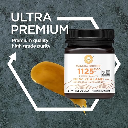 Manuka Doctor Certified MGO 1125+ Manuka Honey - Pure New Zealand RAW Honey (8.75 oz)