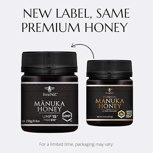 BeeNz Certified UMF 15+ BeeNZ Raw Manuka Honey from New Zealand - 8.8 oz