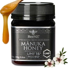 BeeNz Certified UMF 15+ BeeNZ Raw Manuka Honey from New Zealand - 8.8 oz