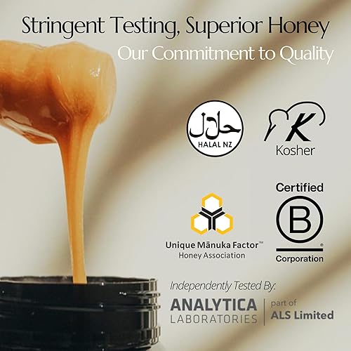 BeeNz Certified UMF 15+ BeeNZ Raw Manuka Honey from New Zealand - 8.8 oz