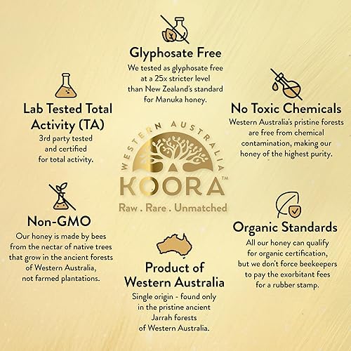 KOORA Marri Honey TA 25+ (MGO 1197+) 8.8 oz - Raw Medical Grade Honey for Health & Immune Support