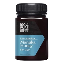100% Pure New Zealand MGO 50+ Multifloral Mānuka Honey, Raw, 17.6oz (500g)